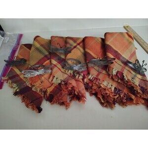 Dragonfly Napkin Rings Springs bodies Movable Pewter Rustic Unique Set 6 Napkins